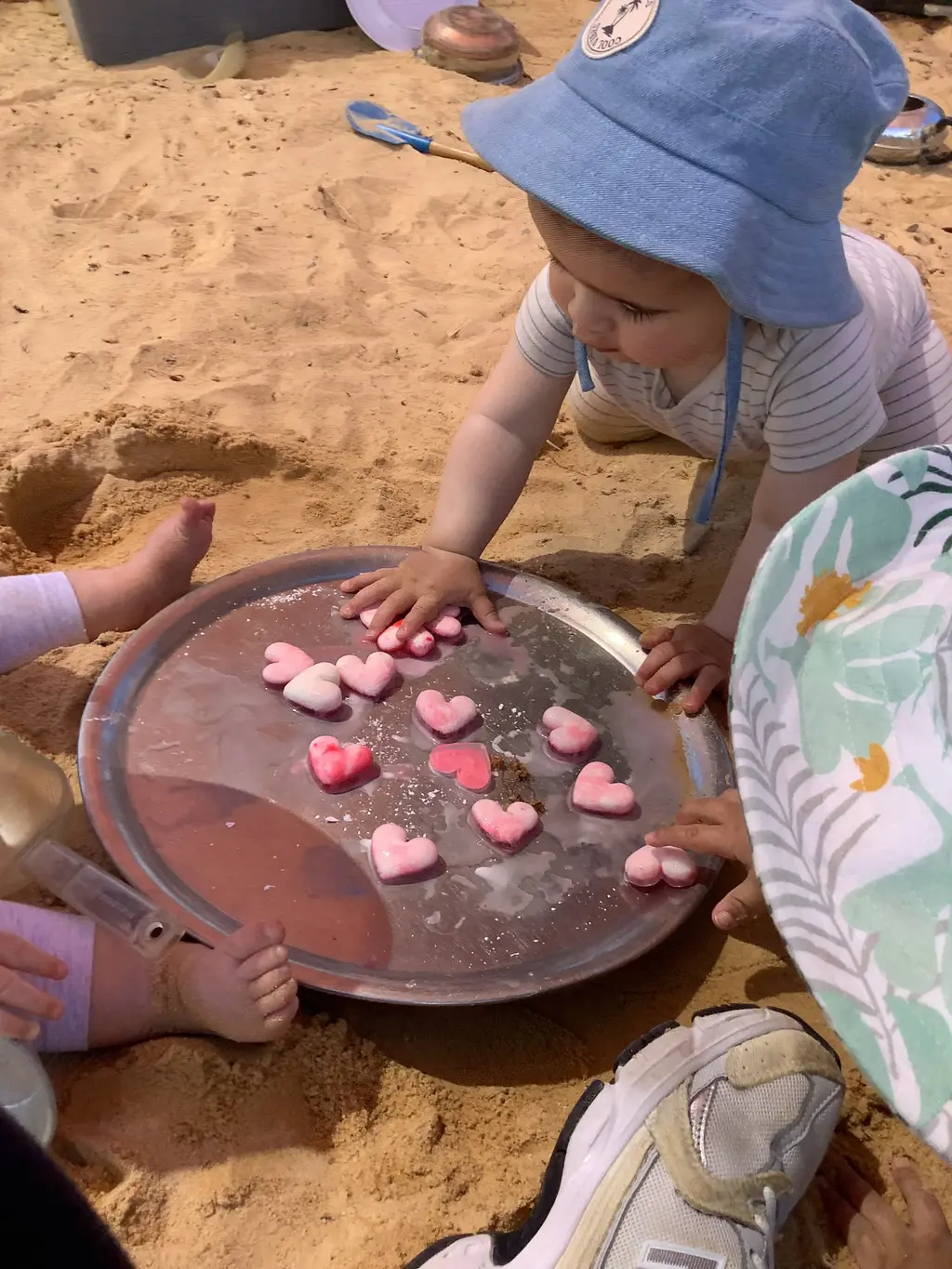 Children exploring sensory play at Ōtipua Grove